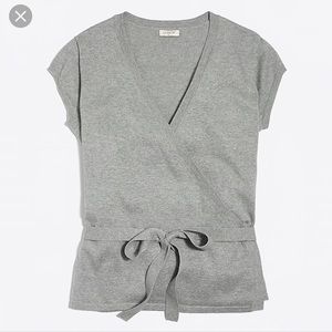 J. Crew blush pink wrap sweater